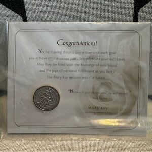 Mary Kay Silver Tone Congratulations Display Coin
